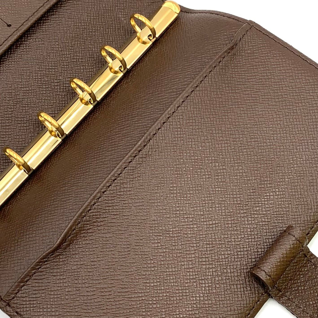 Louis Vuitton Agenda PM Damier Brown Notebook Cover Gold — view 8