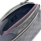 Louis Vuitton Ambler Damier Graphite Leather Black Belt Bag Silver — view 6