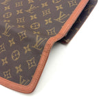Louis Vuitton Pochette Dam GM Monogram Leather Brown Clutch Gold — view 9