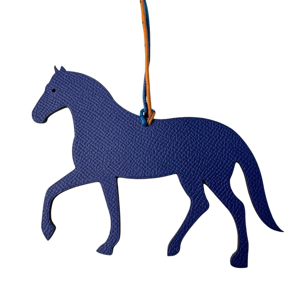 Hermes Petit Ash Horse Ebene Blue Bag Charm — view 3