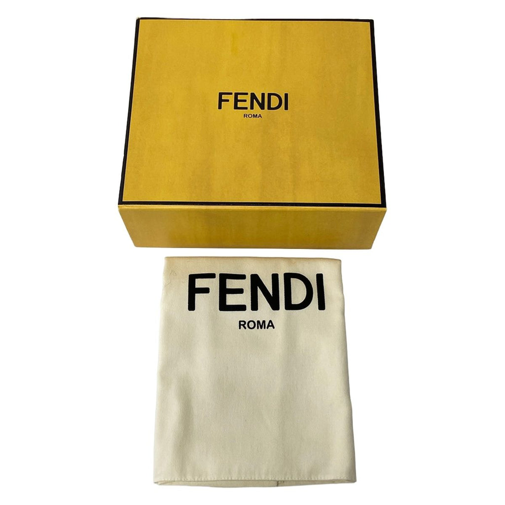 Fendi Scarf Beige Zucca Pattern Wool — view 8