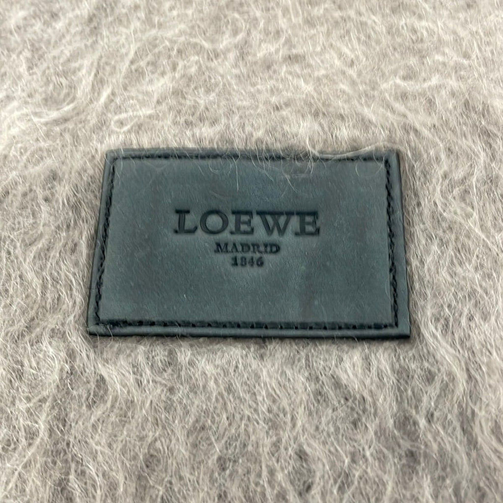 Loewe Scarf Gray Beige Wool — view 2