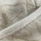 Chanel Scarf Ivory Gold Fur CC Logo Quilted Wool Cashmere Angora — view 4