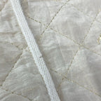 Chanel Scarf Ivory Gold Fur CC Logo Quilted Wool Cashmere Angora — view 5