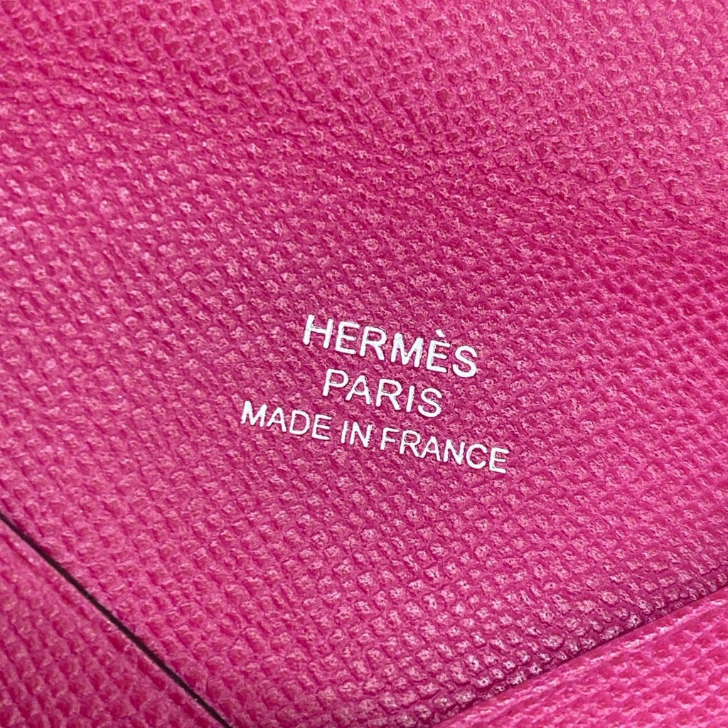 Hermes Card Case Calvi Anemone Silver — view 5