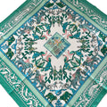 Hermes Scarf Carre 90 White Light Green Multi Early America