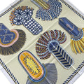 Hermes Scarf Carre 90 Double Face Gris Perle Jaune Pearl Multi Epaulettes de