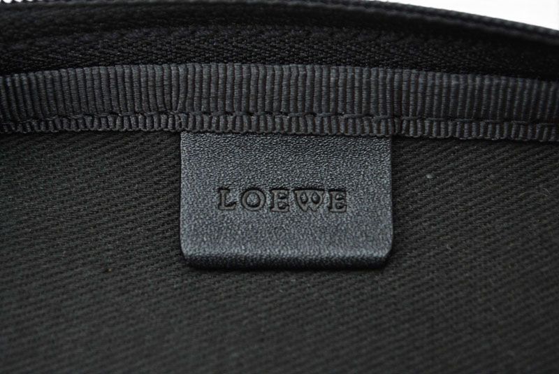Loewe Cosmetics Pouch Makeup Canvas Anagram Beige Black — view 8