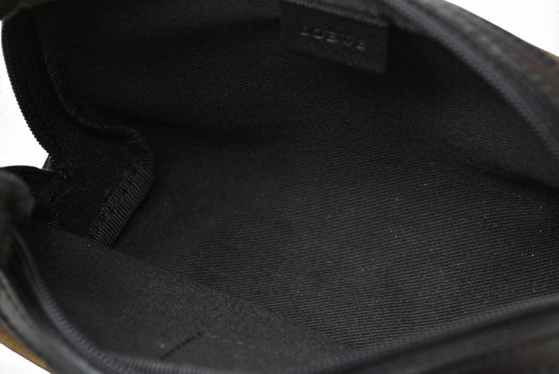 Loewe Cosmetics Pouch Makeup Canvas Anagram Beige Black — view 7