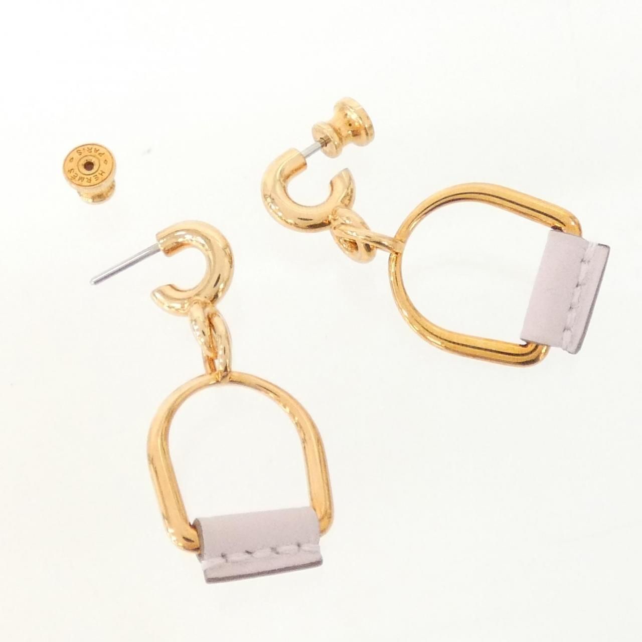 Hermes Elitage Equestre Etrier PM Earrings — view 3