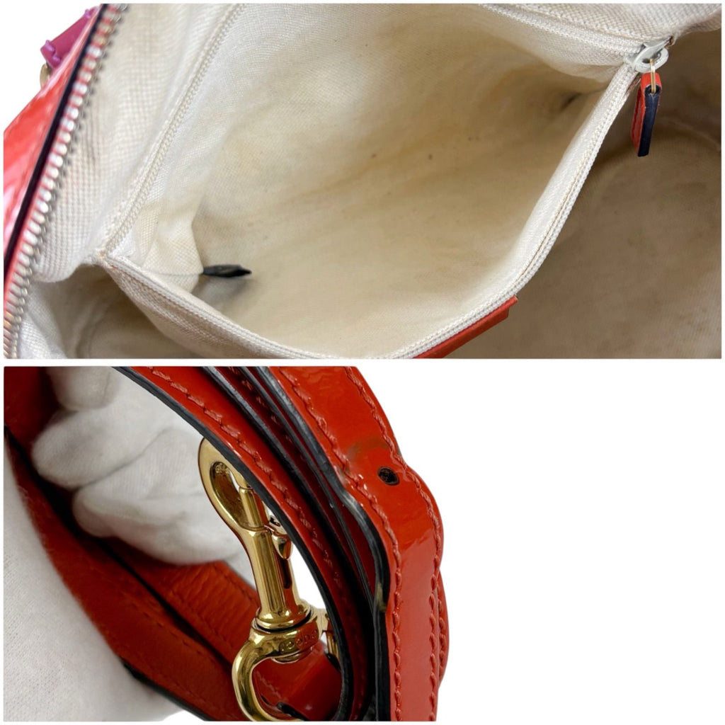 Gucci GG Supreme Canvas 2-Way Small Boston Bag Ebony Hibiscus Red New Rosette — view 3