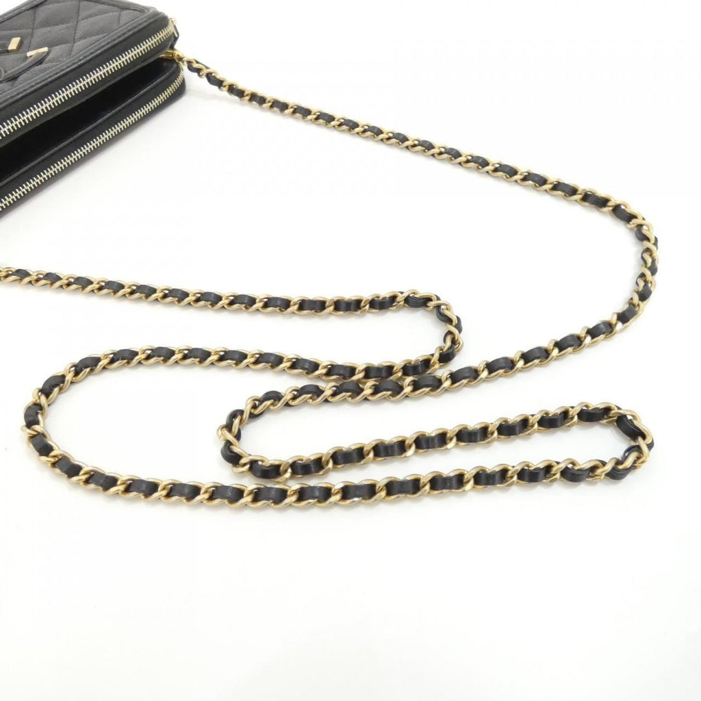 Chanel Chain Shoulder Bag Black — view 8