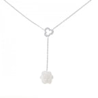 Chanel Camellia Necklace White Gold