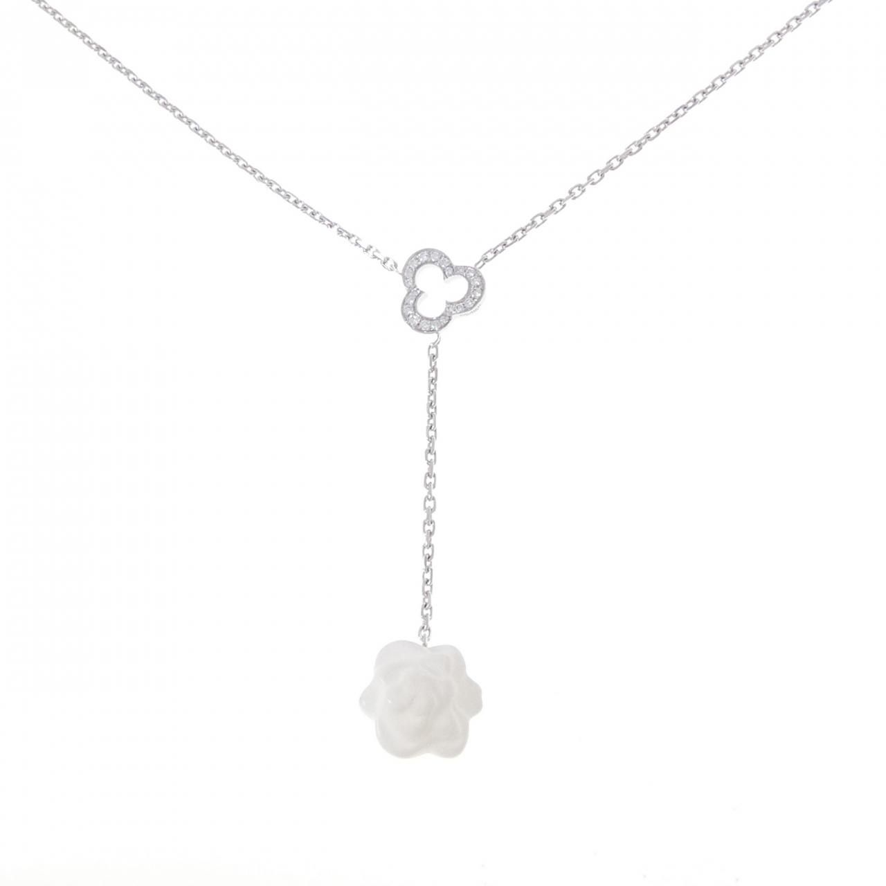 Chanel Camellia Necklace White Gold