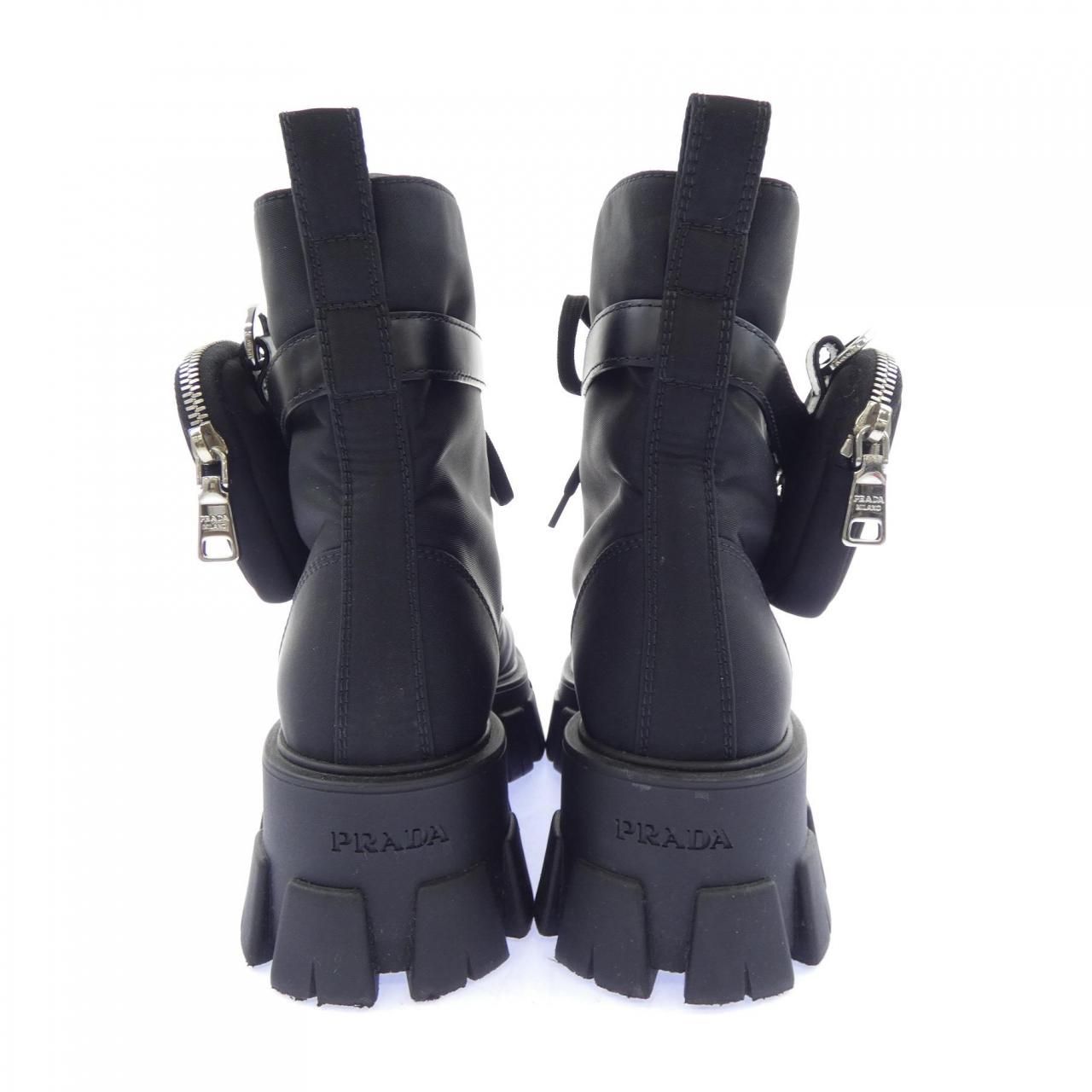 Prada Monolith Triangle Logo Boots — view 5