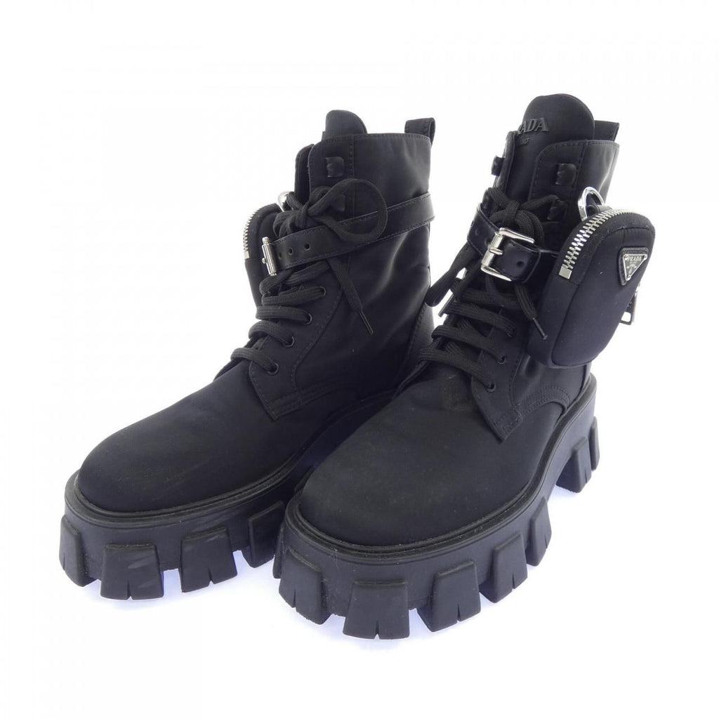 Prada Monolith Triangle Logo Boots — view 3
