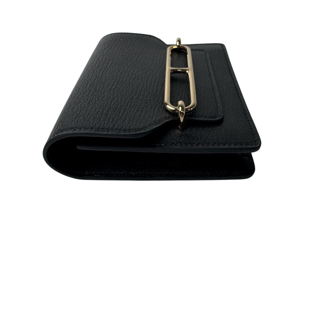Hermes Roulis Slim Wallet Black Coin Case — view 3