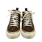 Louis Vuitton Sneakers 34.5 Stella Line Monogram Gold High Cut Leather — view 5