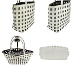 Prada Perforated Leather Mini Tote with Pouch Mirror Calf White — view 4