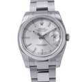 Rolex Datejust 36 Number Watch Silver Dial