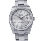 Rolex Datejust 36 Number Watch Silver Dial