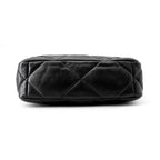 Chanel Chain Shoulder Bag 19 Flap CC Logo Lambskin Black — view 3