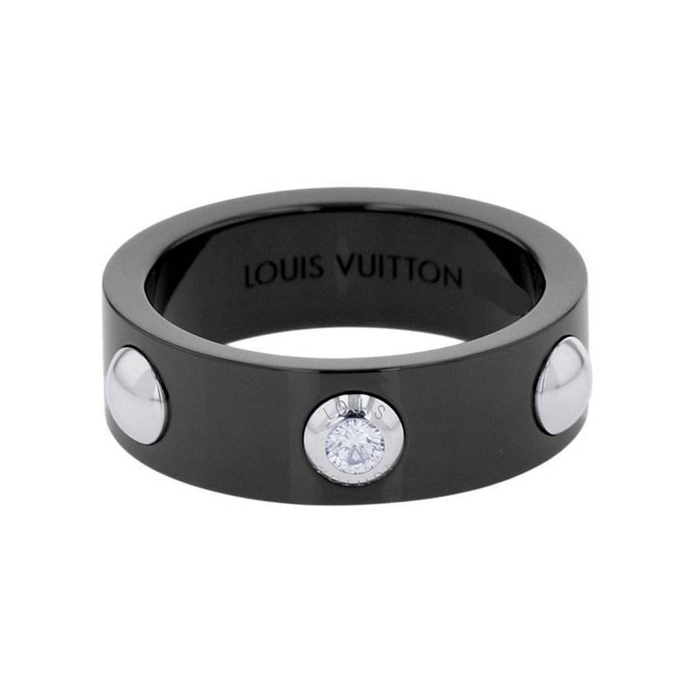 Louis Vuitton Ring Petite Bague Diamond Black Ceramic