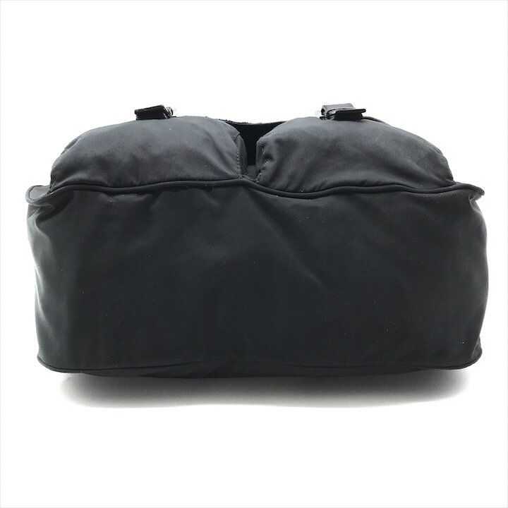 Prada Nylon Tessuto Triangle Logo Shoulder Bag Black Purse — view 3