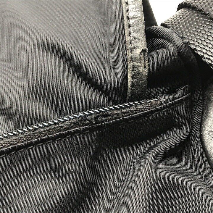 Prada Nylon Tessuto Triangle Logo Shoulder Bag Black Purse — view 9