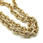 Celine Vintage Chain Necklace Musical Note Circle Gold — view 4