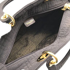 Dior Lady Cannage Nylon Hand Purse Brown — view 9
