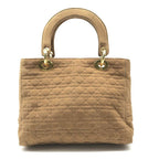 Dior Lady Cannage Nylon Hand Purse Brown — view 3