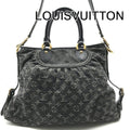 Louis Vuitton Monogram Denim Neo Gavi Tote Black Purse