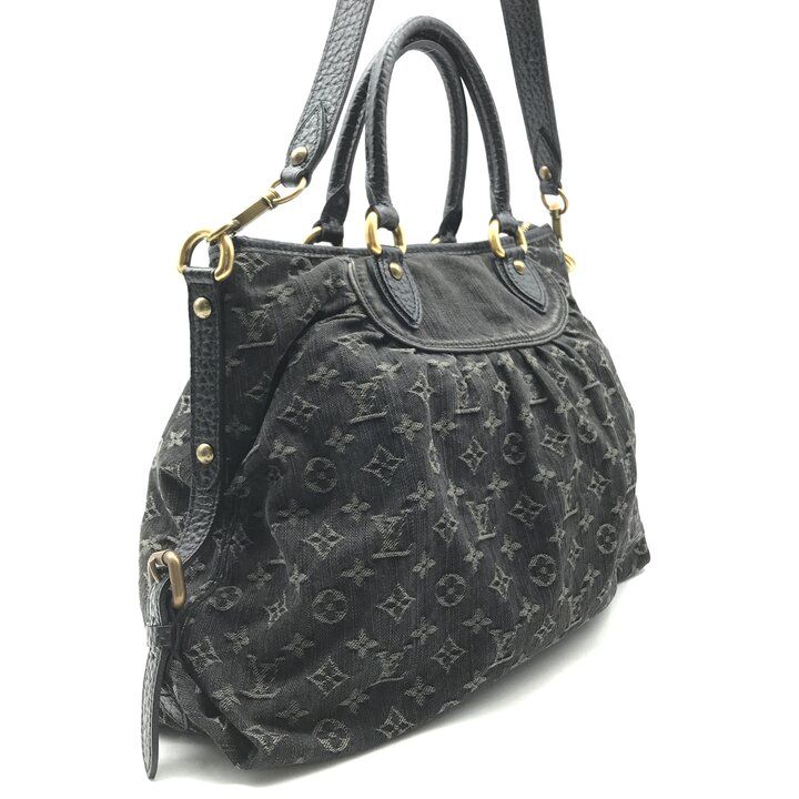 Louis Vuitton Monogram Denim Neo Gavi Tote Black Purse — view 2