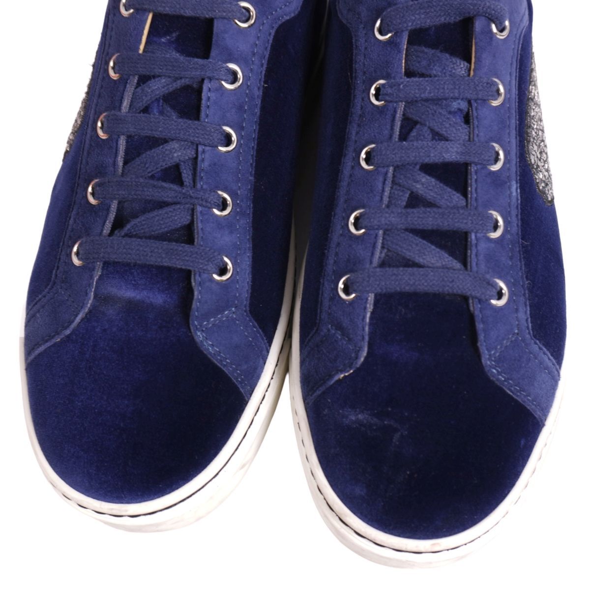 Hermes Sneakers Lace Up Low Cut Velvet — view 3