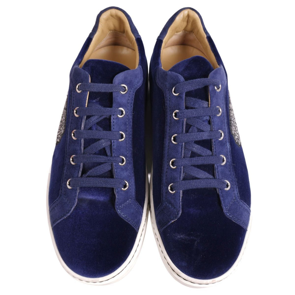 Hermes Sneakers Lace Up Low Cut Velvet — view 4