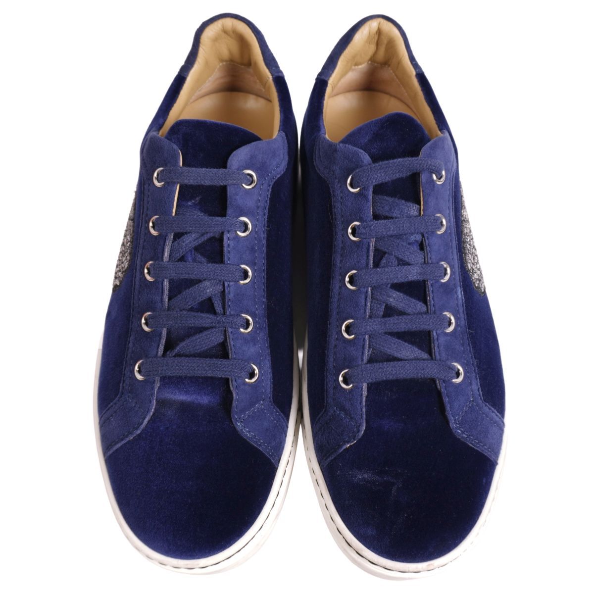 Hermes Sneakers Lace Up Low Cut Velvet — view 4