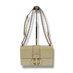 Dior 30 Montaigne 2-Way Chain Shoulder Bag Patent Leather Beige Cream CD Logo — view 2