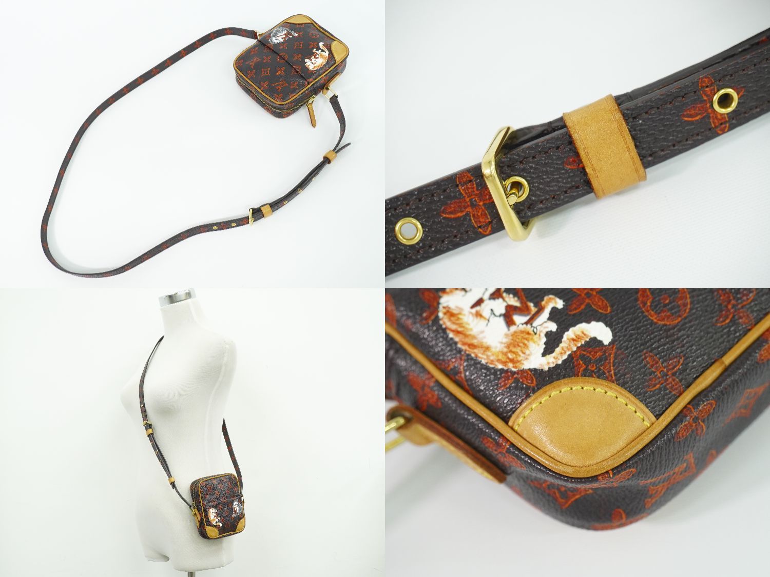 Louis Vuitton LV Panam Set Monogram Small Shoulder Bag Pochette Brown — view 6