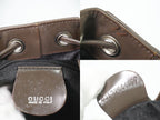 Gucci Bamboo Drawstring 2-Way Shoulder Bag Canvas Leather Brown — view 9
