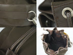 Gucci Bamboo Drawstring 2-Way Shoulder Bag Canvas Leather Brown — view 8