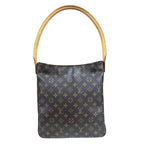 Louis Vuitton Looping GM Monogram Shoulder Bag Canvas Brown — view 3