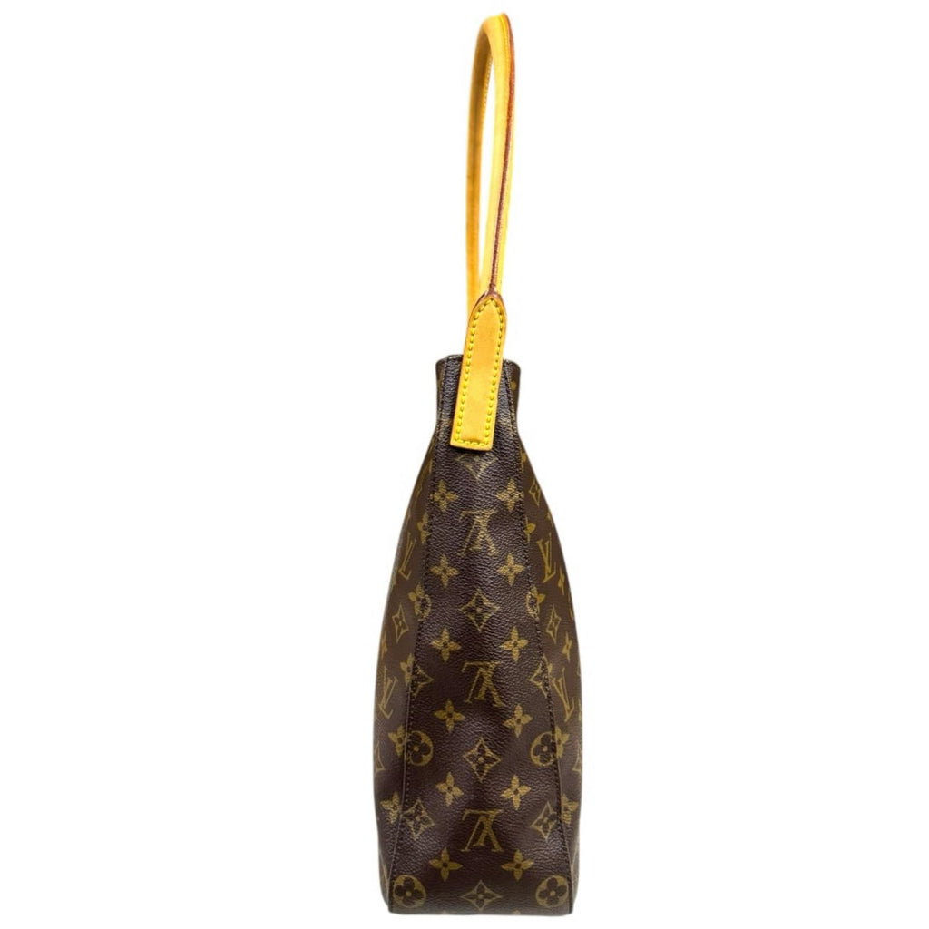 Louis Vuitton Looping GM Monogram Shoulder Bag Canvas Brown — view 5
