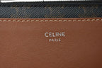 Celine Coin Case Card Holder Zipped Triomphe Canvas Lambskin Brown — view 6