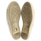 Chanel Espadrilles Tweed Patent Low Cut Sneakers Slip Ons Beige — view 5
