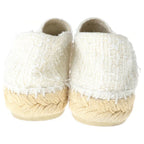 Chanel Espadrilles Tweed Patent Low Cut Sneakers Slip Ons Beige — view 3