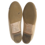Chanel Canary Motif Pointed Toe Leather Flat Shoes Beige — view 5