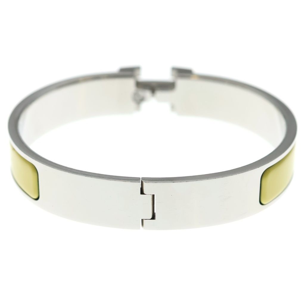 Hermes Bangle Clic Clac PM Yellow Silver Bracelet — view 2