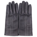 Hermes Lambskin Leather Gloves Black