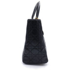 Dior Lady Quilted Bag Handbag Black Leather Gold — view 3